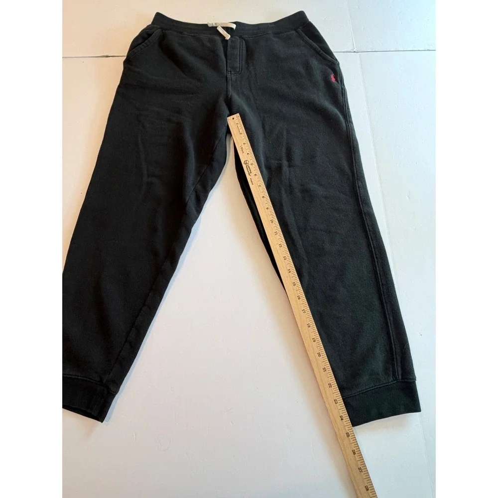 Polo Ralph Lauren Kids XL 18-20 Black Fleece Joggers Red Pony Sweatpants